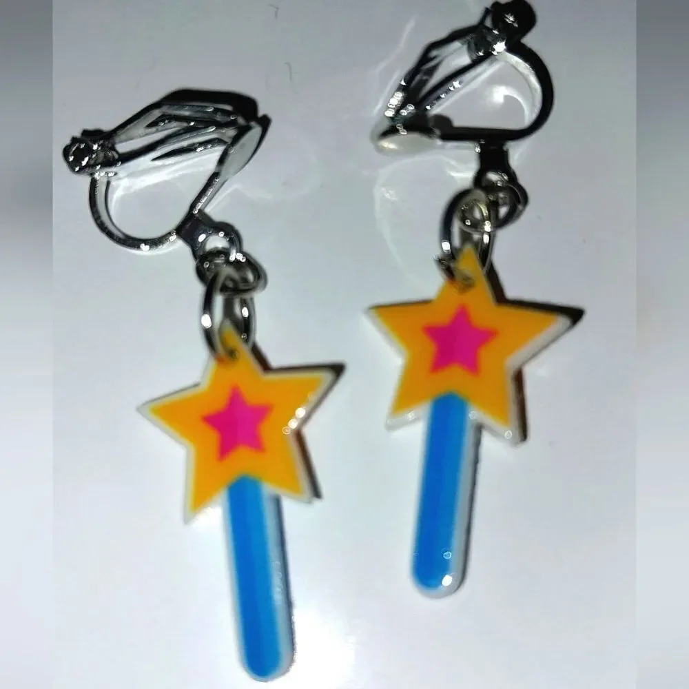 Super cute girls clip-on earrings